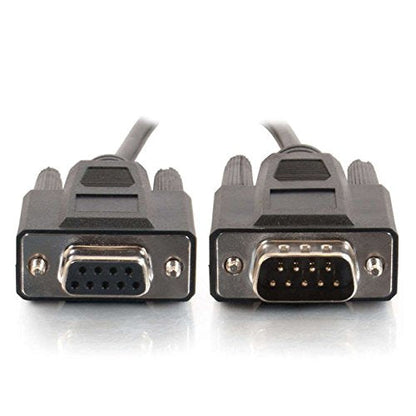 C2G 25211 DB9 M/F Serial RS232 Extension Cable, Black (1 Feet, 0.30 Meters)