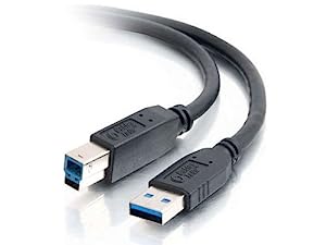 C2g/ cables to go C2G USB Cable, USB 3.0 Cable, USB A to B Cable, 3.28 Feet (1 Meter), Black, Cables to Go 54173 USB A Male to B Male 3.3 Feet