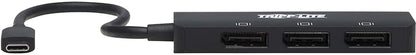 Tripp Lite USB-C Three-Monitor DisplayPort Adapter, Windows &amp; MacBook Pro, 8K @ 30Hz 4:4:4 Single Output, 4K @ 60Hz 4:4:4 Single/30Hz Dual, HDCP 2.2, HDR, 1.4 Alt Mode, 3-Year Warranty (U444-3DP-MST)