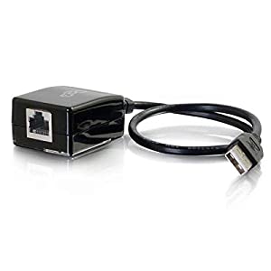C2g/ cables to go C2G USB Extender, Dongle, USB 1.1 over Cat5, SuperBooster Extender, Black, Cables to Go 29348 USB Superbooster Dongle Transmitter