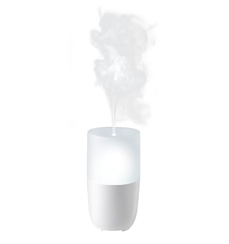 Ellia Soothe Ultrasonic Essential Oil Aromatherapy Diffuser | 6.5hrs Continuous & 13hrs Intermittent Runtime, Gentle Color-Changing Glow (ARM-310WT), White One Size White