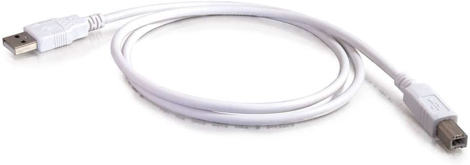 C2g/ cables to go C2G USB Cable, USB 2.0 Cable, USB A to B Cable, 6.56 Feet (2 Meters), White, Cables to Go 13172 White 6.6 Feet USB A Male to B Male