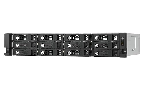 QNAP TL-R1200PES-RP-US 12 Bay 2U Short Depth rackmount PCIe Interface SATA JBOD for petabyte-Scale Expansion (Diskless)