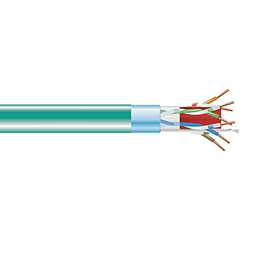 Black Box CAT6A 650-MHz Solid Bulk Cable F/UTP CMP Plenum GN 1000FT Spool