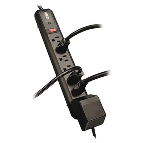 Tripp Lite Surge Protector Power Strip TL P74 RB 120V Right Angle 7 Outlet Black P118-000