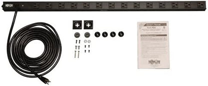 Tripp Lite Basic PDU, 1.44kW Single-Phase, 120V, 14 Outlets (5-15R), NEMA 5-15P Input, 15 ft. Cord, 0U Vertical Rack-Mount Power (PDUV15)