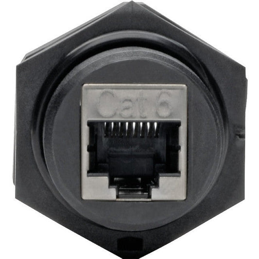 Tripp Lite RJ45 Bulkhead Coupler Cat5/Cat6 F/F Shielded Industrial Dust Cap
