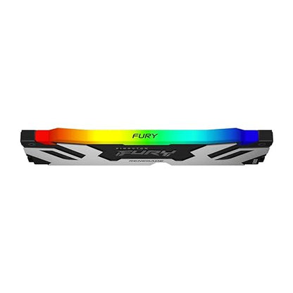 Kingston Technology Fury Renegade RGB 16GB 6000MT/s DDR5 CL32 DIMM Desktop Memory Single Module | Intel XMP 3.0 | Infrared Sync Technology | Overclocking Stability | KF560C32RSA-16, Black and Silver