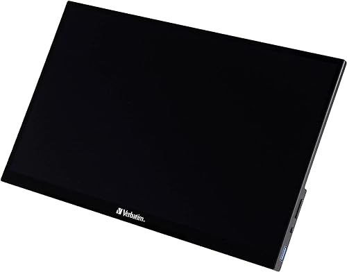 Verbatim Portable Touchscreen Monitor 14 USB-C HDMI Full HD 1080p IPS Display with Metal Housing and Adjustable Kick Stand for Laptops and Gaming Consoles 14 Touchscreen