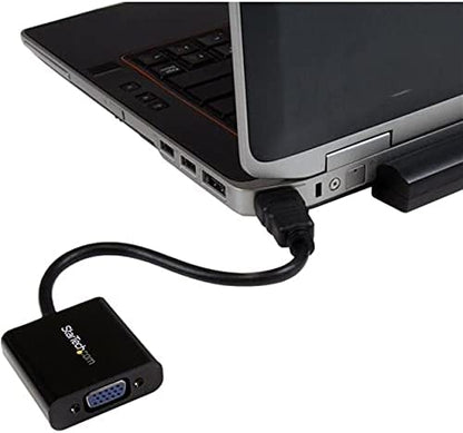 StarTech.com 1080p 60Hz HDMI to VGA High Speed Display Adapter - Active HDMI to VGA (Male to Female) Video Converter for Laptop/PC/Monitor (HD2VGAE2) HDMI to VGA - Compact Cable