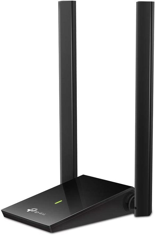 TP-Link USB WiFi Adapter, AC1300Mbps Dual Band 5dBi High Gain Antenna 2.4GHz/ 5GHz Wireless Network Adapter for Desktop PC (Archer T4U Plus)- Supports Windows 11/10/8.1/8/7, Mac OS 10.9 - 10.14 AC1300 Dual Band