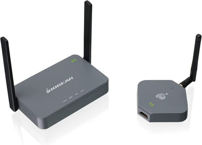 IOGEAR HDMI Wireless Video 4K HD TV Connection Kit - 4K@30Hz - Wireless 2.4/5GHz w/WPA-2 Encryption - Up to 100Ft - Mirror or Extend Mode - Win Mac OS iOS Android Chrome - GWKIT4K