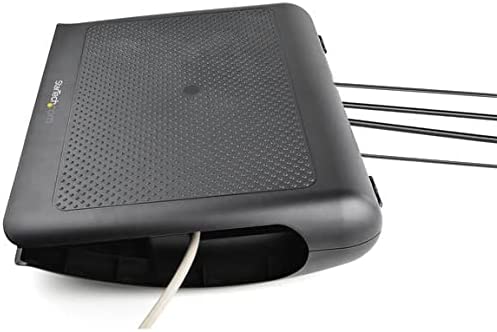 StarTech.com Ergonomic Foot Rest - Rocking Footrest w/Cable Management/Storage - Under Desk Foot Support Stand - Comfortable Black Foot Rest for Office/Computer Workstation - Non Slip Rocker (FTRST2)