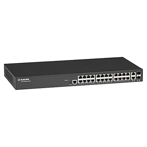 Black Box LGB1126A-R2 GIGABIT ETHERNET (1000-MBPS) Managed Switch - (24) 10/100/1000-MBPS Copper RJ45