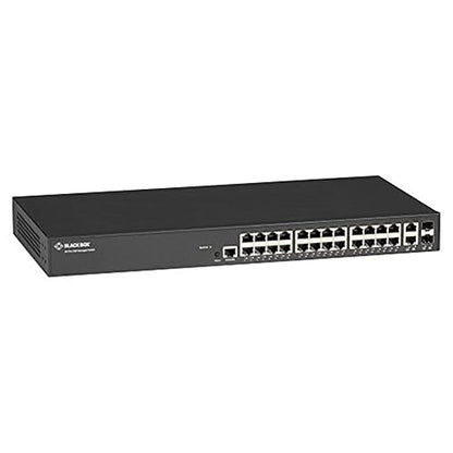 Black Box LGB1126A-R2 GIGABIT ETHERNET (1000-MBPS) Managed Switch - (24) 10/100/1000-MBPS Copper RJ45