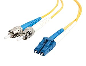 C2g/ cables to go C2G 37486 OS2 Fiber Optic Cable - LC-ST 9/125 Duplex Single-Mode PVC Fiber Cable, Yellow (98.4 Feet, 30 Meters)