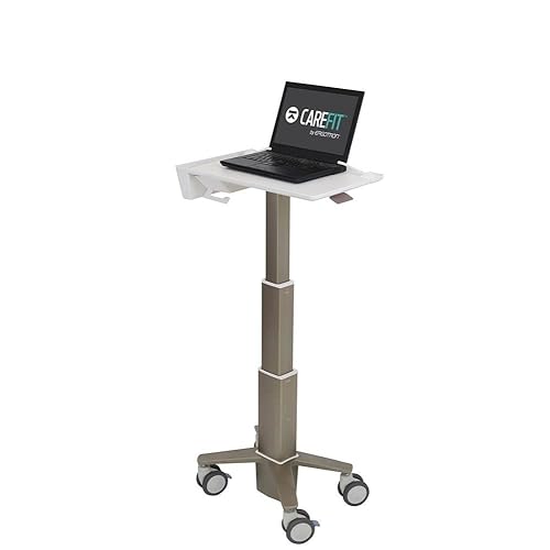 Ergotron C50-1100-0 CareFit Slim - Cart for Notebook - Aluminum - White, Warm Gray - Screen Size: up to 15.6 inch