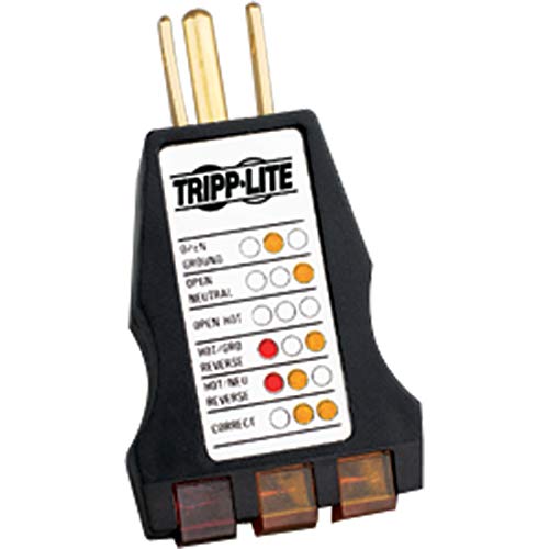 Tripp Lite by Eaton Instant-Read AC Outlet Circuit Tester with Diagnostic LEDs - Black - Plastic