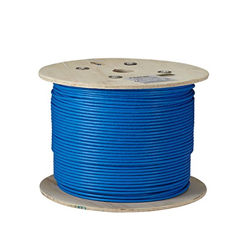 Black Box Cat6a 500-Mhz Bulk Cable - F/Utp, Plenum, Solid, Blue, 1000-Ft.