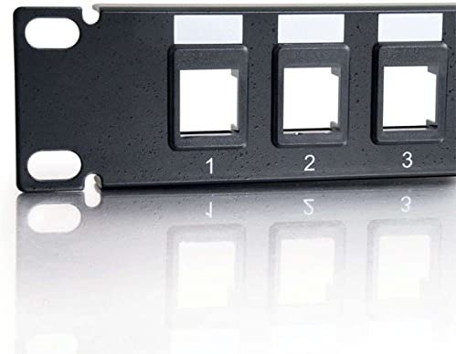 C2g/ cables to go C2G 16-Port Patch Panel - Blank 1U Keystone Panel for Ethernet Cables - Works with Almost Any Snap-in Jack Including Cat6-03858, Black