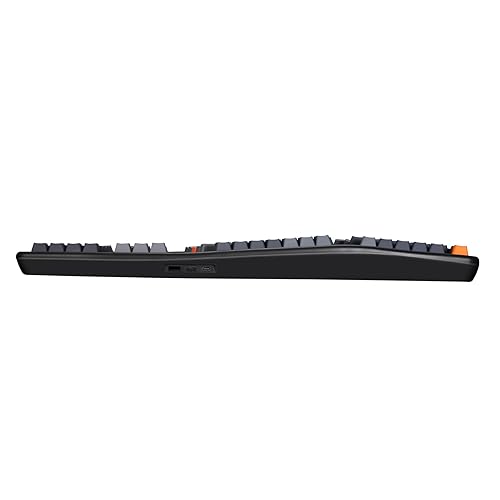 Adesso EasyTouch 1500 Ergonomic Mechanical RGB Keyboard, Wired/Wireless/Bluetooth, VIA/QMK, Multi-OS, Cherry MX Red Switches, Copilot Key, Hot-Swappable, USB-C, 4000mAh Battery