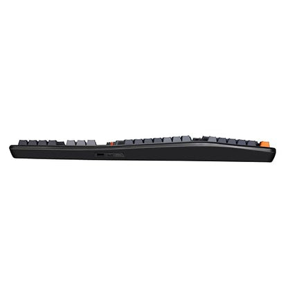 Adesso EasyTouch 1500 Ergonomic Mechanical RGB Keyboard, Wired/Wireless/Bluetooth, VIA/QMK, Multi-OS, Cherry MX Red Switches, Copilot Key, Hot-Swappable, USB-C, 4000mAh Battery