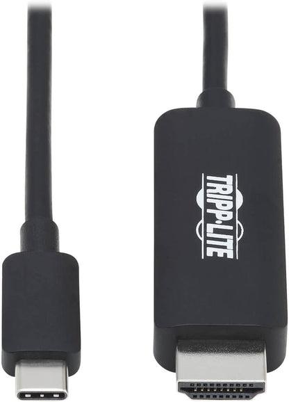 Tripp Lite USB C to HDMI Cable, Thunderbolt 3 Compatible Adapter Cable, USB-C and HDMI 4K, 4:4:4, Black, M/M, 3 ft. (U444-003-HBE)