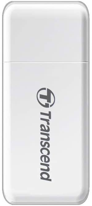 Transcend USB 3.1 Gen1 SDHC / SDXC / microSDHC / SDXC Card Reader, TS-RDF5W (White)
