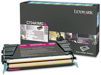 Lexmark C734A1MG Toner, Return Program, 6000 Page-Yield, Magenta, Sold as 1 Each