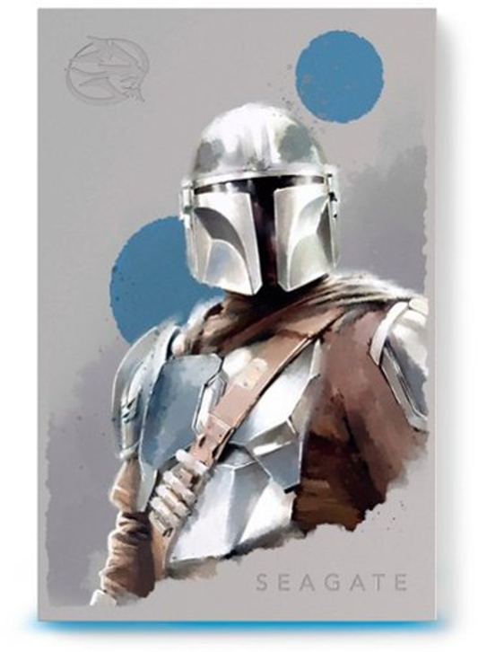Seagate The Mandalorian Drive Special Edition FireCuda External Hard Drive 2TB Officially-Licensed - 2.5 Inch USB 3.2 Gen 1 Blue LED RGB Lighting With Rescue Services (STKL2000405)