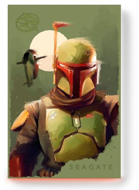 Seagate Disco Duro Boba Fett Drive SE FireCuda 2TB Externo USB 3.2 Gen 1 Con Licencia Oficial Con Iluminación LED Roja