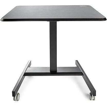 StarTech.com Mobile Standing Desk - Portable Sit Stand Ergonomic Height Adjustable Cart on Wheels - Rolling Computer/Laptop Workstation Table with Locking One-Touch Lift for Teacher/Student (STSCART2)