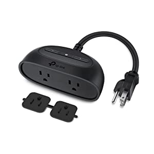 Kasa Smart Outdoor Smart Plug KP400, Smart Home Wi-Fi Outlet with 2 Sockets, Works with Alexa, Google Home &amp;IFTTT, No Hub Required, Sunset &amp; Sunrise Offset 2-Socket Old Version