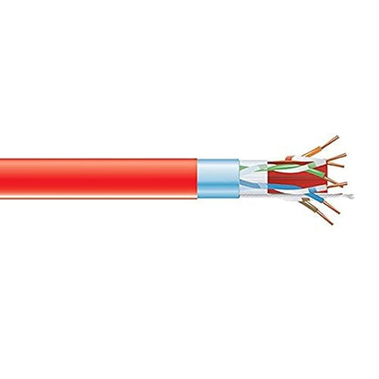 Black Box 1000' CAT6A 650MHz Solid Bulk Cable F/UTP CMP Red