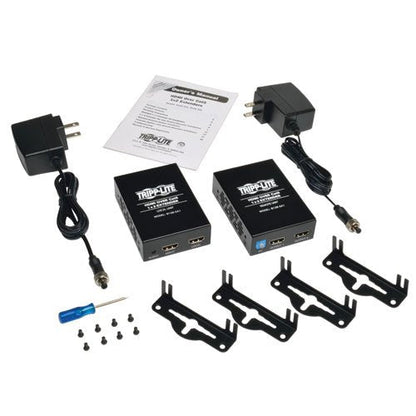 TRIPP LITE B126-2A1 HDMI Over Cat5 1 x 2 Extender Kit, 125 Feet, Black