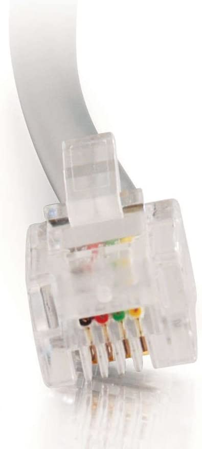 C2g/ cables to go C2G 08133 RJ12 Modular Telephone Cable, Silver (25 Feet, 7.62 Meters) Silver 25 Feet R12 MOD Telephone