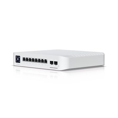 Ubiquiti Professional 8 PoE - 8 Ports - Manageable - Gigabit Ethernet, 10 Gigabit Ethernet - 10/100/1000Base-T, 10GBase-X - 3 Layer Supported - 120 W PoE Budget - Twisted Pair, Optical Fiber - PoE Ports