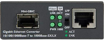StarTech.com Multimode / Single Mode Fiber Media Converter - Open SFP Slot - 10/100/1000Mbps RJ45 Port - LFP Supported - IEEE 802.1q Tag VLAN - (MCM1110SFP) No Chassis Mount | Single Mode &amp; Multi Mode
