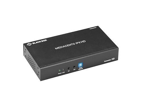 Black Box MediaCento IPX HD Extender Transmitter - HDMI-Over-IP - 1 Input Device - 328.08 ft Range - 1 x Network (RJ-45) - 1 x HDMI In - Full HD - 1920 x 1080 - Twisted Pair - TAA Compliant