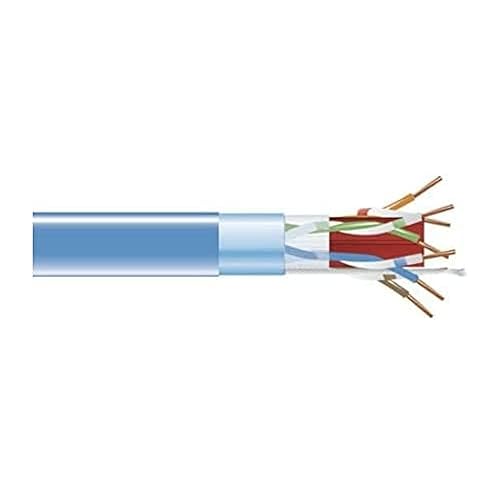 Black Box Cat6a 500-Mhz Bulk Cable - F/Utp, Plenum, Solid, Blue, 1000-Ft.