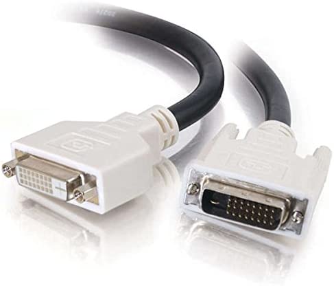 C2g/ cables to go C2G 26950 DVI-D M/F Dual Link Digital Video Extension Cable, Black (6.6 Feet, 2 Meters)