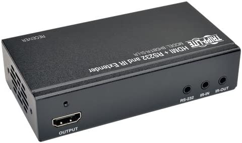 Tripp Lite HDBaseT HDMI over Cat5e/6/6a Extender Receiver, Serial and IR, 4K x 2K UHD/1080p, Up to 328 ft. (100 m) (BHDBT-R-SI-LR),Black