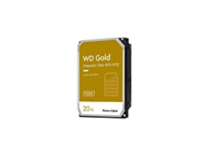 Western Digital 20TB WD Gold Enterprise Class SATA Internal Hard Drive HDD - 7200 RPM, SATA 6 Gb/s, 512 MB Cache, 3.5" - WD202KRYZ