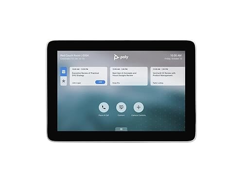 Poly - TC8 Touch Controller (Plantronics) - 8" High Resolution Touch Screen Display - Works with Poly Studio X Family and G7500 Poly TC8 Touch Controller