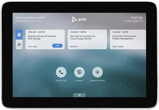 Poly - TC8 Touch Controller (Plantronics) - 8" High Resolution Touch Screen Display - Works with Poly Studio X Family and G7500