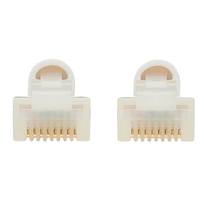 Tripp Lite, Safe-IT, Cat6a, 10G-Certified, Snagless, Flat, Antibacterial, Slim, UTP Ethernet Cable, (RJ45 M/M), White, 2 ft. (N261AB-S02-WH)