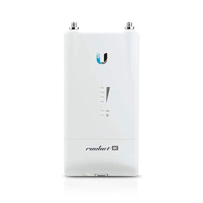 Ubiquiti Rocket White 5AC LITE - 5-ghz 802.11ac 500-mbps Point to Point Basestation - Max Consumption 6.5w - Built-in Rocket Mount - Plug and Play