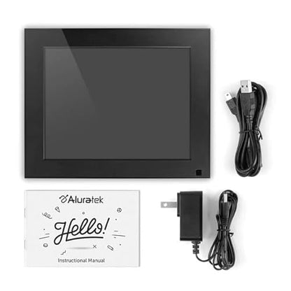 Aluratek - 9 WiFi Touchscreen IPS LCD Display Digital Photo Frame with Motion Sensor and 16GB Built-in Memory - Black (AWS09F)