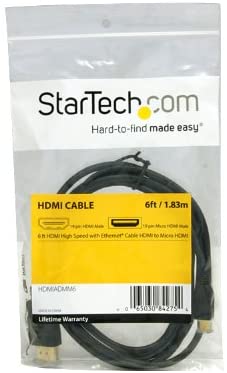 StarTech.com 6 ft High Speed HDMI Cable with Ethernet - HDMI to HDMI Micro - M/M (HDMIADMM6)