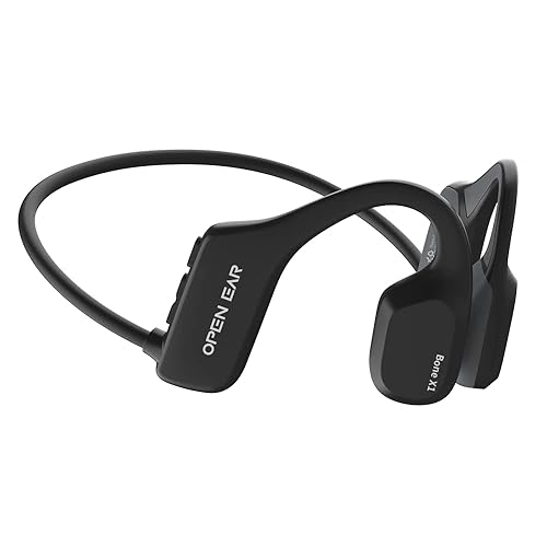 OPN Sound OS2000BK Mezzo Bluetooth Bone-Conduction Neckband Headphones with Microphone, Black